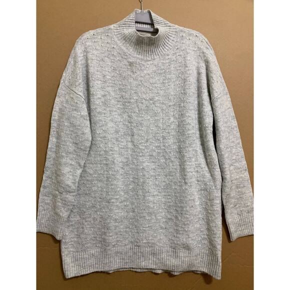 FAT FACE REBEKAH Long Line Jumper Sweater Light Gray Recycled Fabrics Sz 6 NWT - Picture 12 of 16
